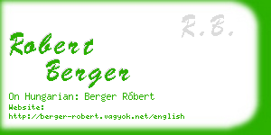 robert berger business card